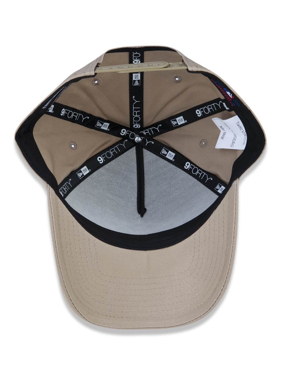Bone New Era 9FORTY A-Frame MLB New York Yankees Bege Bege 5