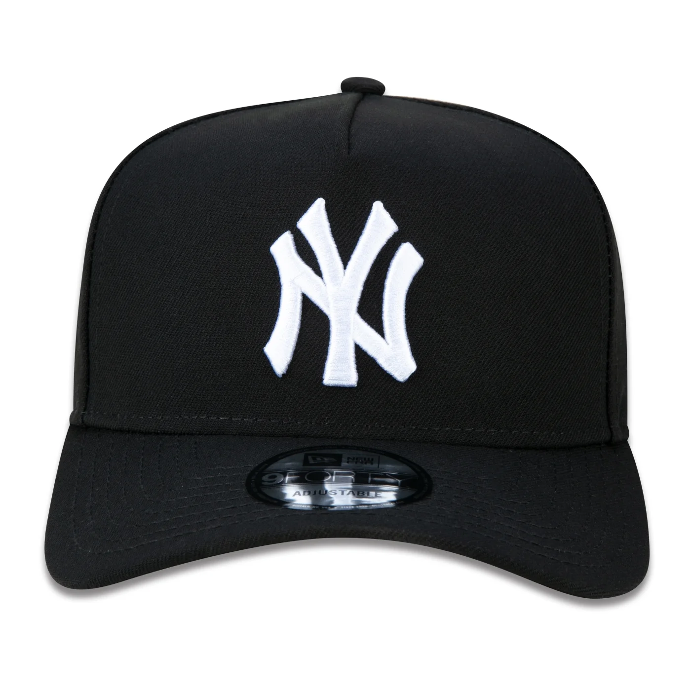 Bone New Era 9FORTY A-Frame Snapback Aba Curva MLB New York Yankees Preto 2
