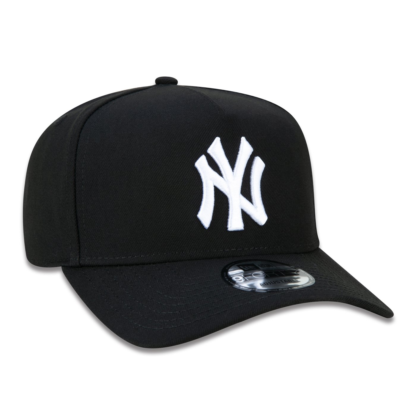 Bone New Era 9FORTY A-Frame Snapback Aba Curva MLB New York Yankees Preto 3