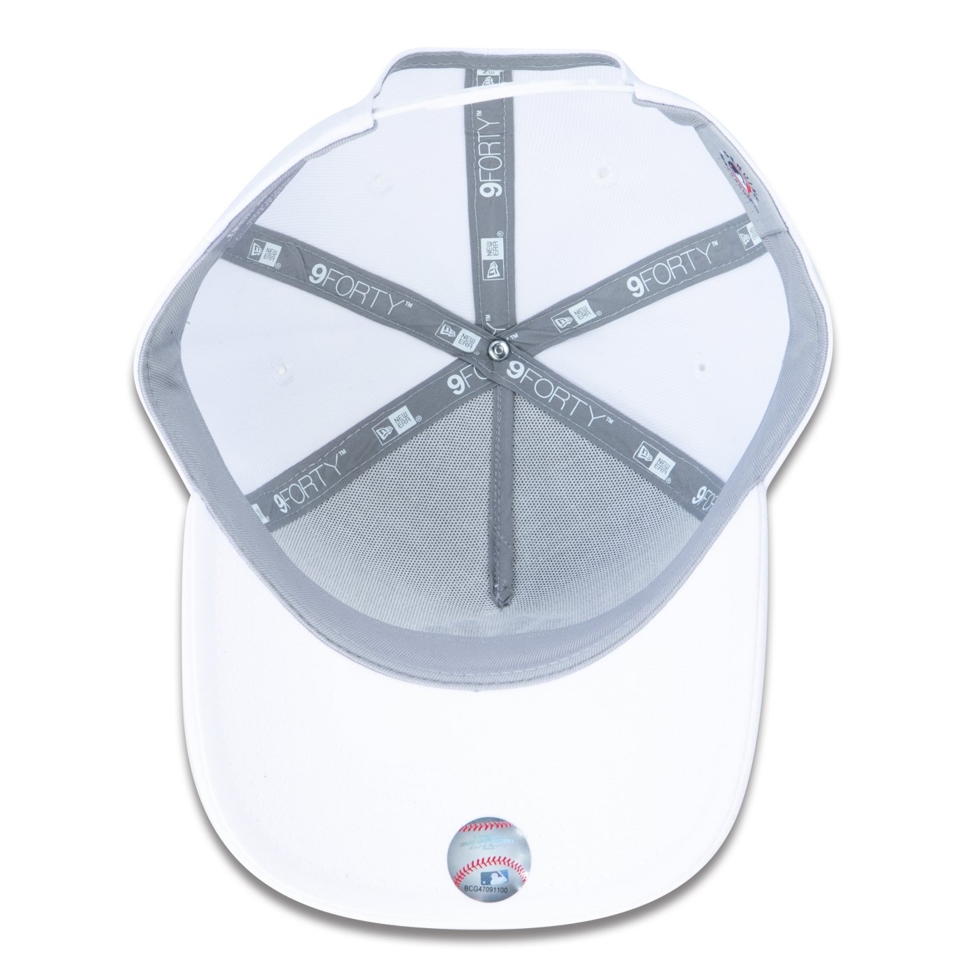 Bone New Era 9FORTY A-Frame Snapback Aba Curva MLB New York Yankees Branco 5
