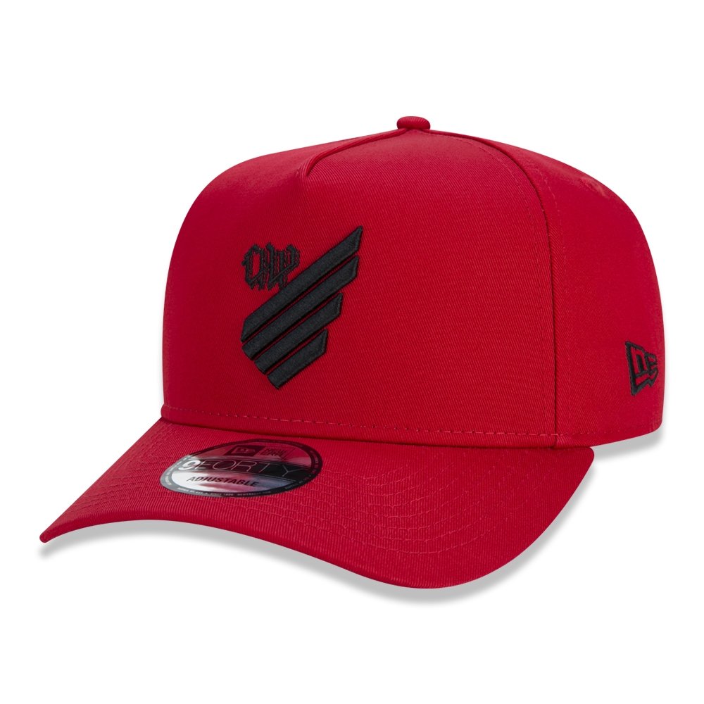 Bone New Era 9FORTY A-Frame Athletico Paranaense Futebol Aba Curva Vermelho 1