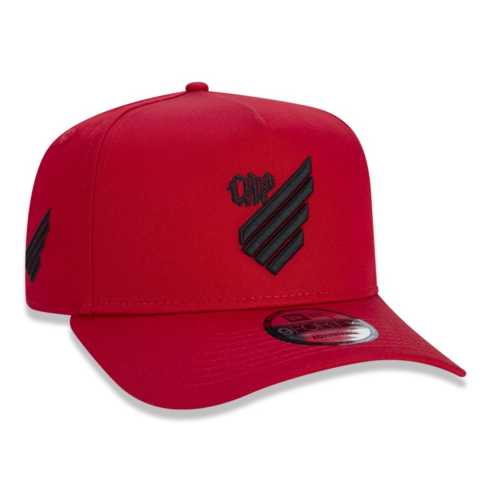 Bone New Era 9FORTY A-Frame Athletico Paranaense Futebol Aba Curva Vermelho 3