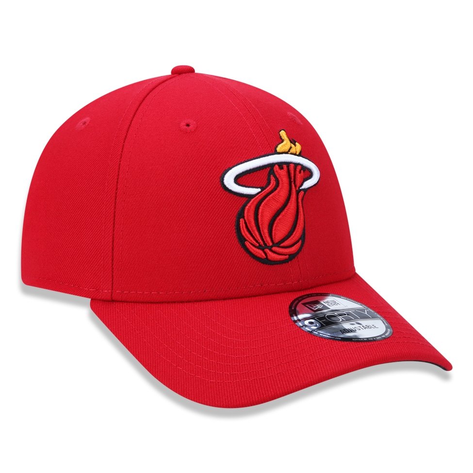 Bone New Era 9FORTY NBA Miami Heat Vermelho 3