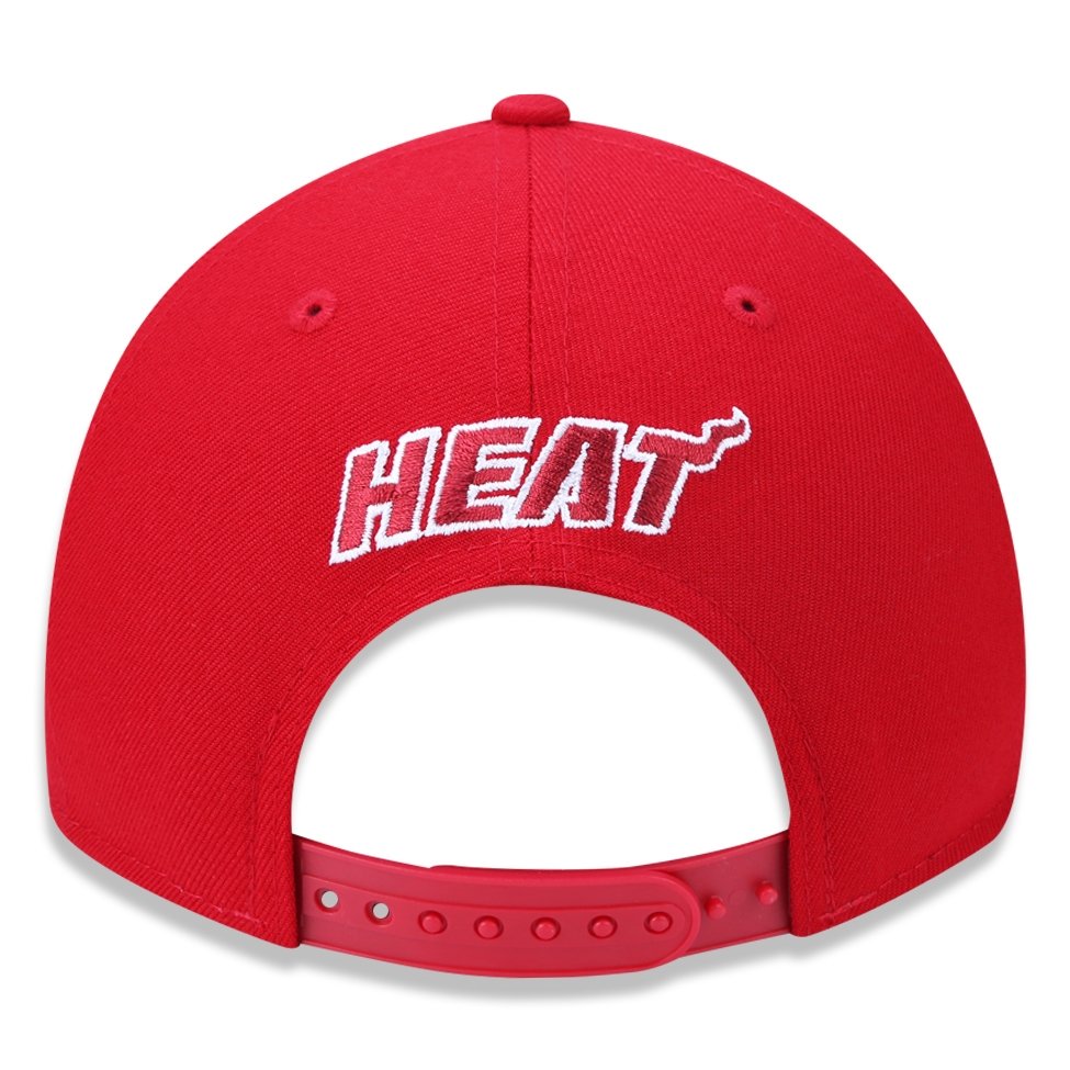 Bone New Era 9FORTY NBA Miami Heat Vermelho 4