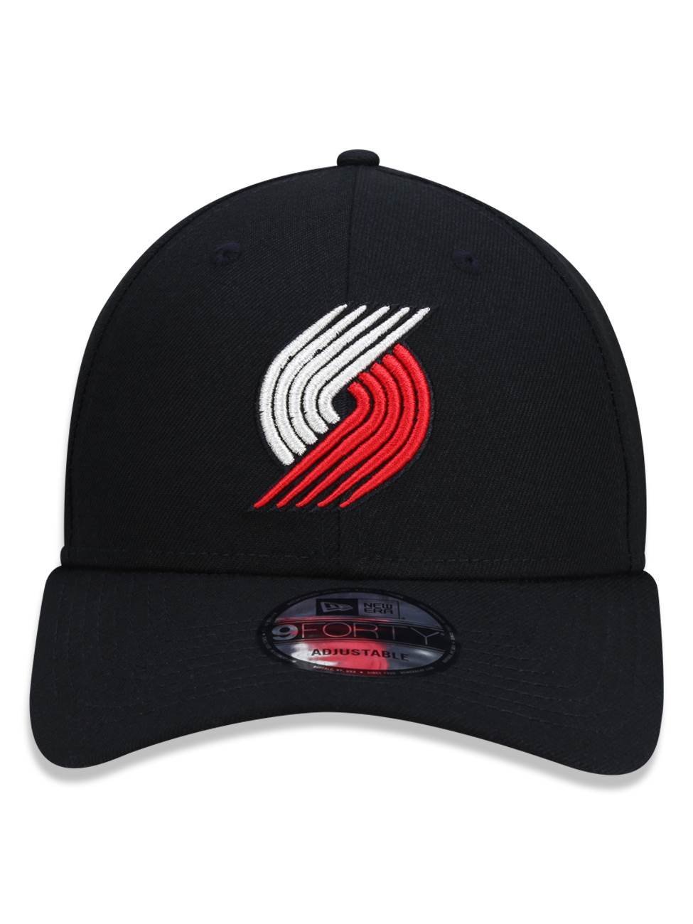 Casquette Snapback New Era Portland Trail Blazers Noir - Modèle 9Forty A Frame, Taille Unique, Fermeture à Bouton-pression, Style Sportif