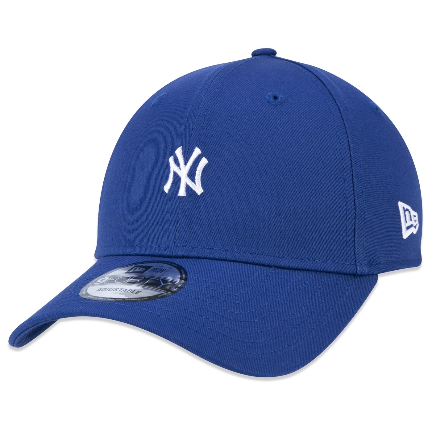 Bone New Era 9FORTY Snapback MLB New York Yankees Mini Logo Aba Curva Azul