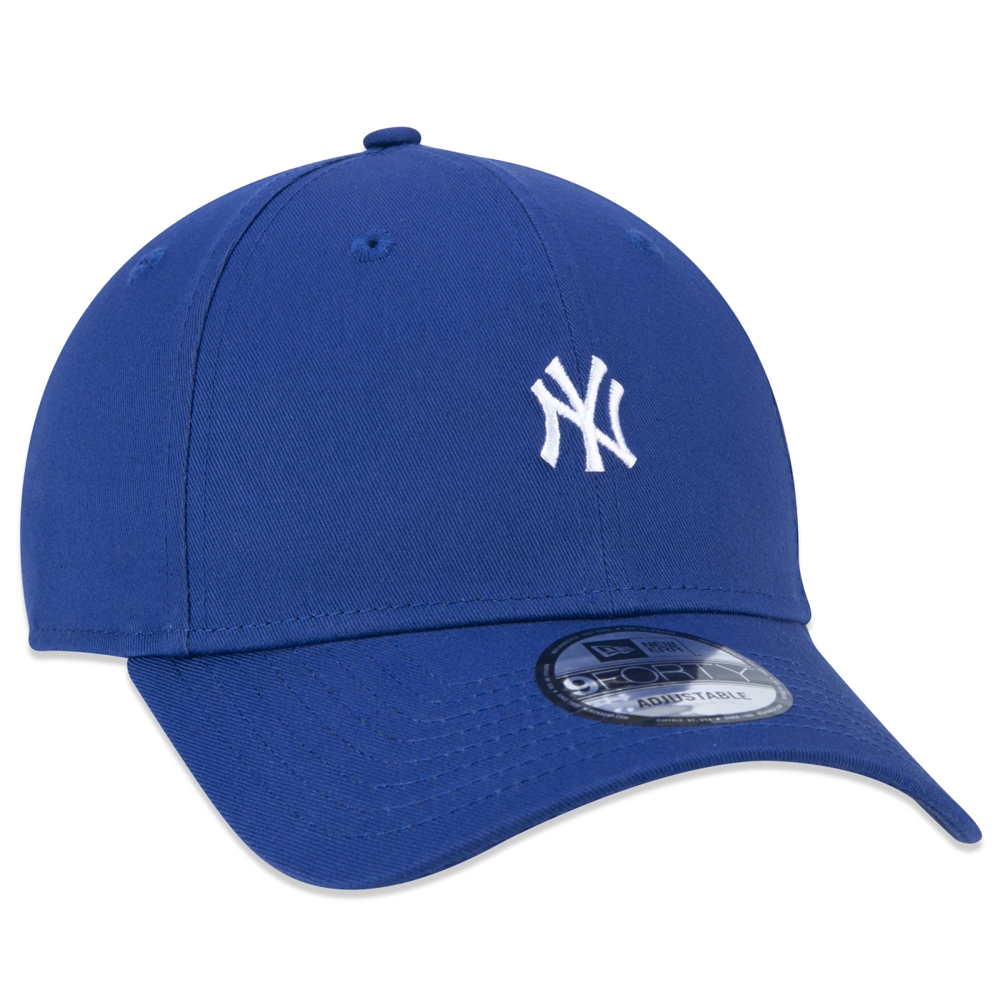Bone New Era 9FORTY Snapback MLB New York Yankees Mini Logo Aba Curva Azul Azul 3