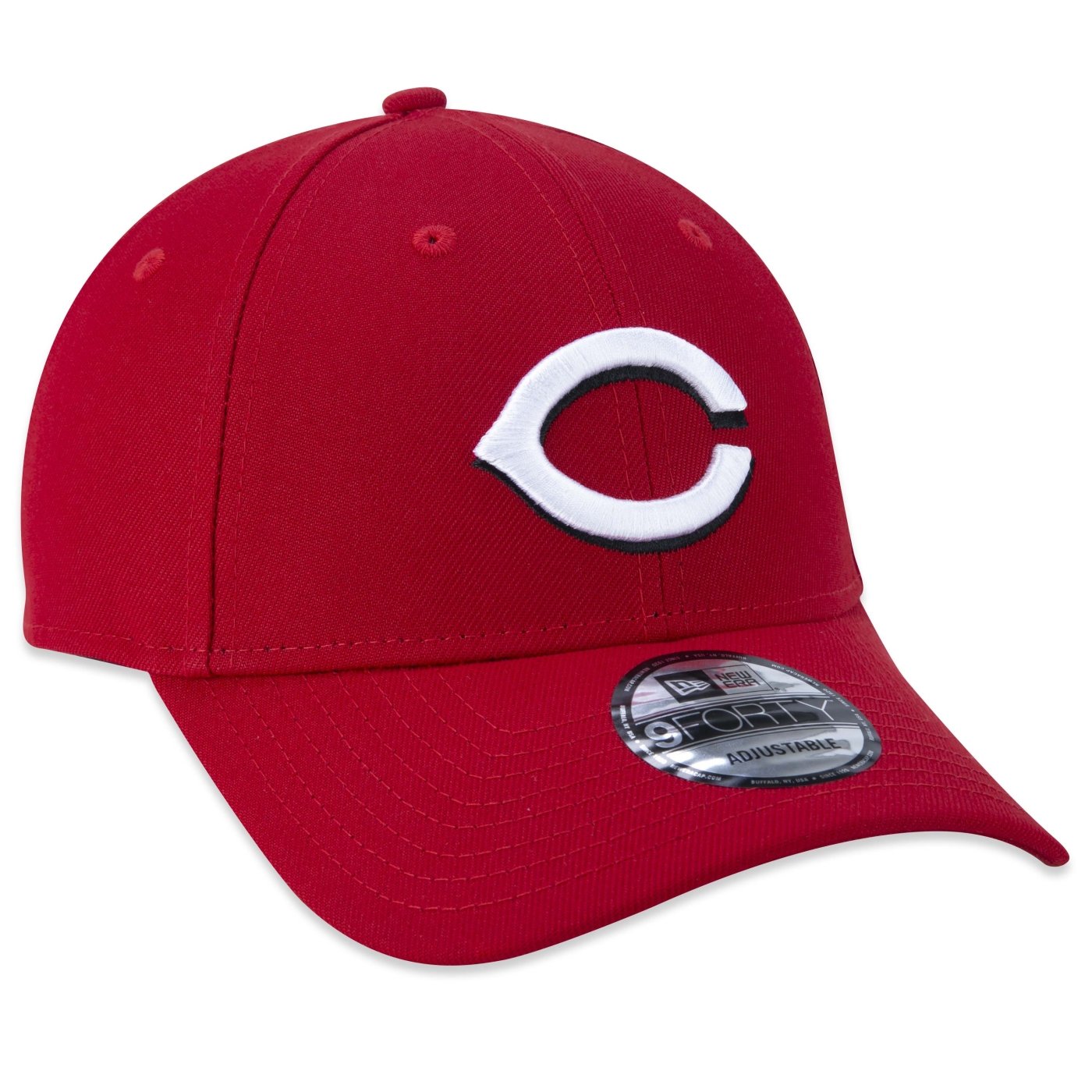 Bone New Era 9FORTY Snapback MLB Cincinnati Reds Aba Curva Vermelho Vermelho 3