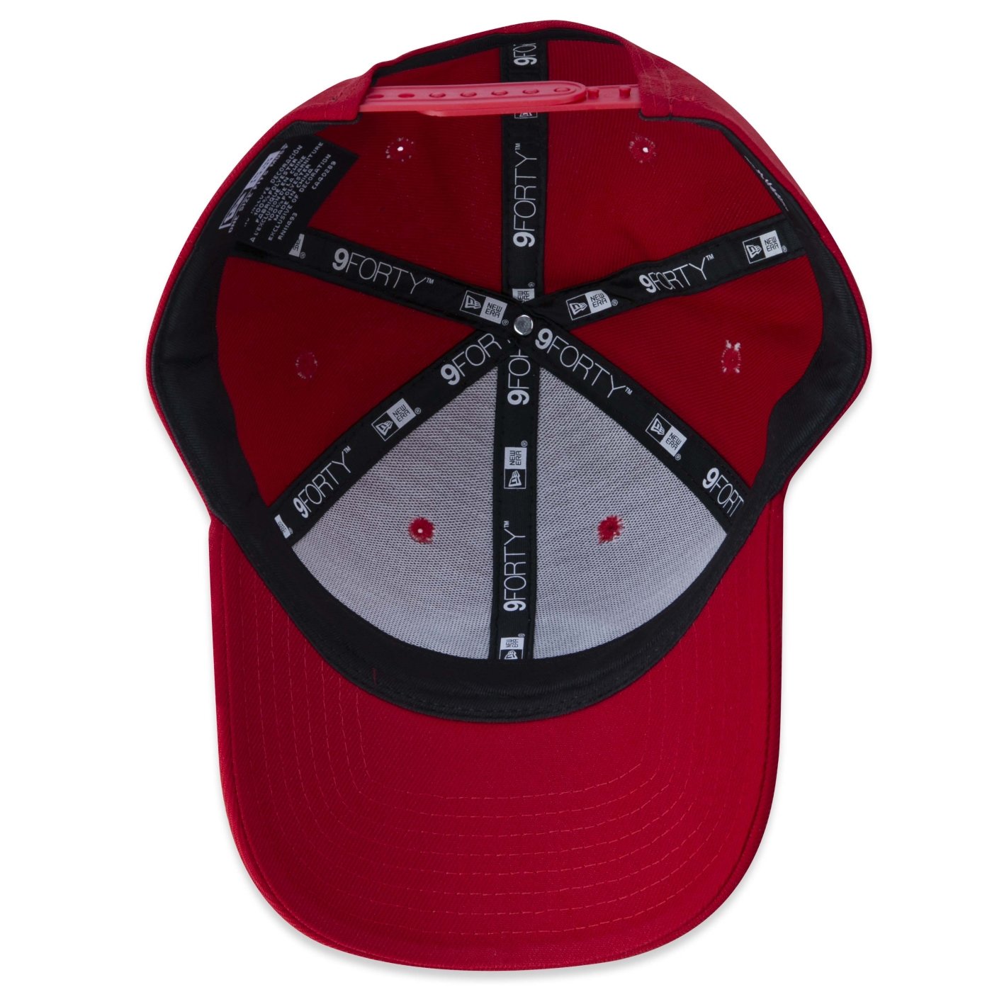 Bone New Era 9FORTY Snapback MLB Cincinnati Reds Aba Curva Vermelho Vermelho 5