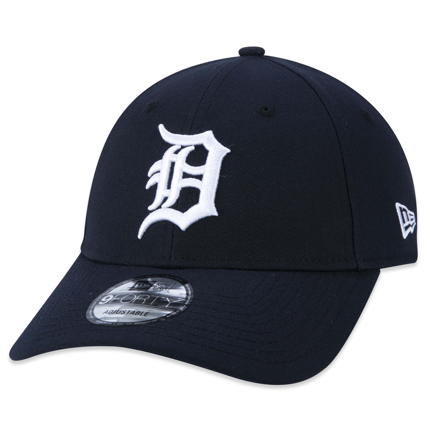 Bone New Era 9FORTY Snapback MLB Detroit Tigers Aba Curva Azul Marinho Azul 1