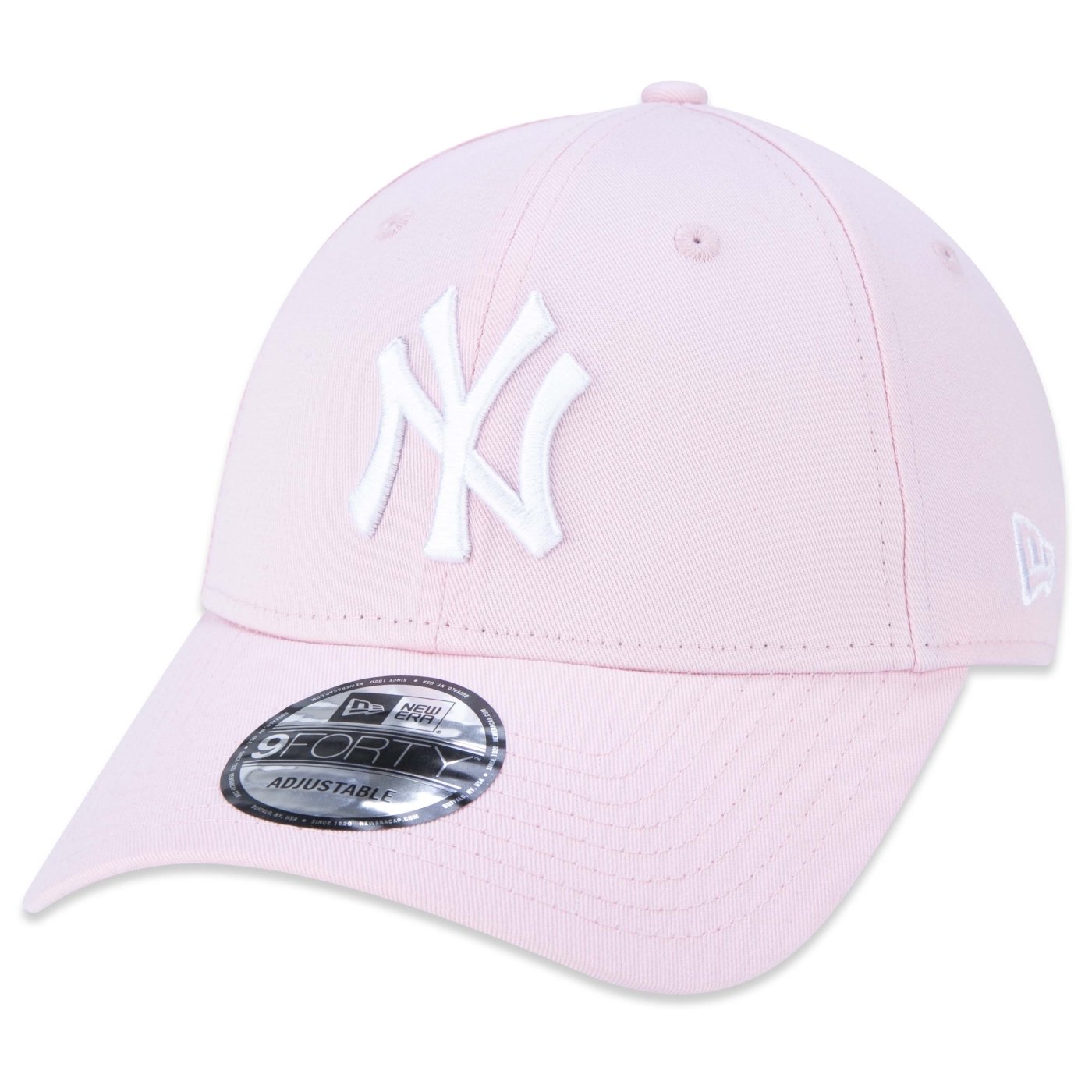 Bone New Era 9FORTY Snapback MLB New York Yankees Aba Curva Rosa Rosa 1