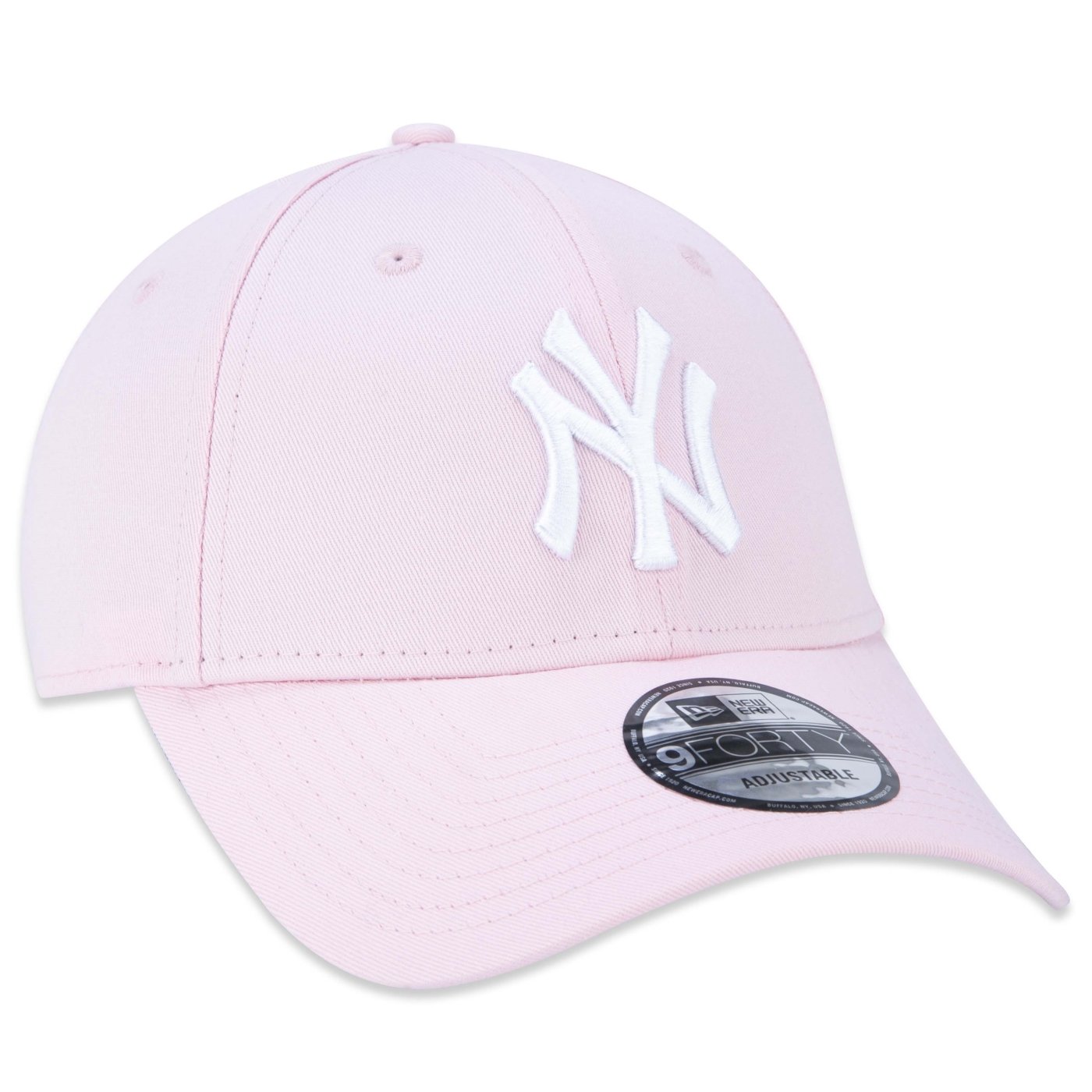 Bone New Era 9FORTY Snapback MLB New York Yankees Aba Curva Rosa Rosa 3