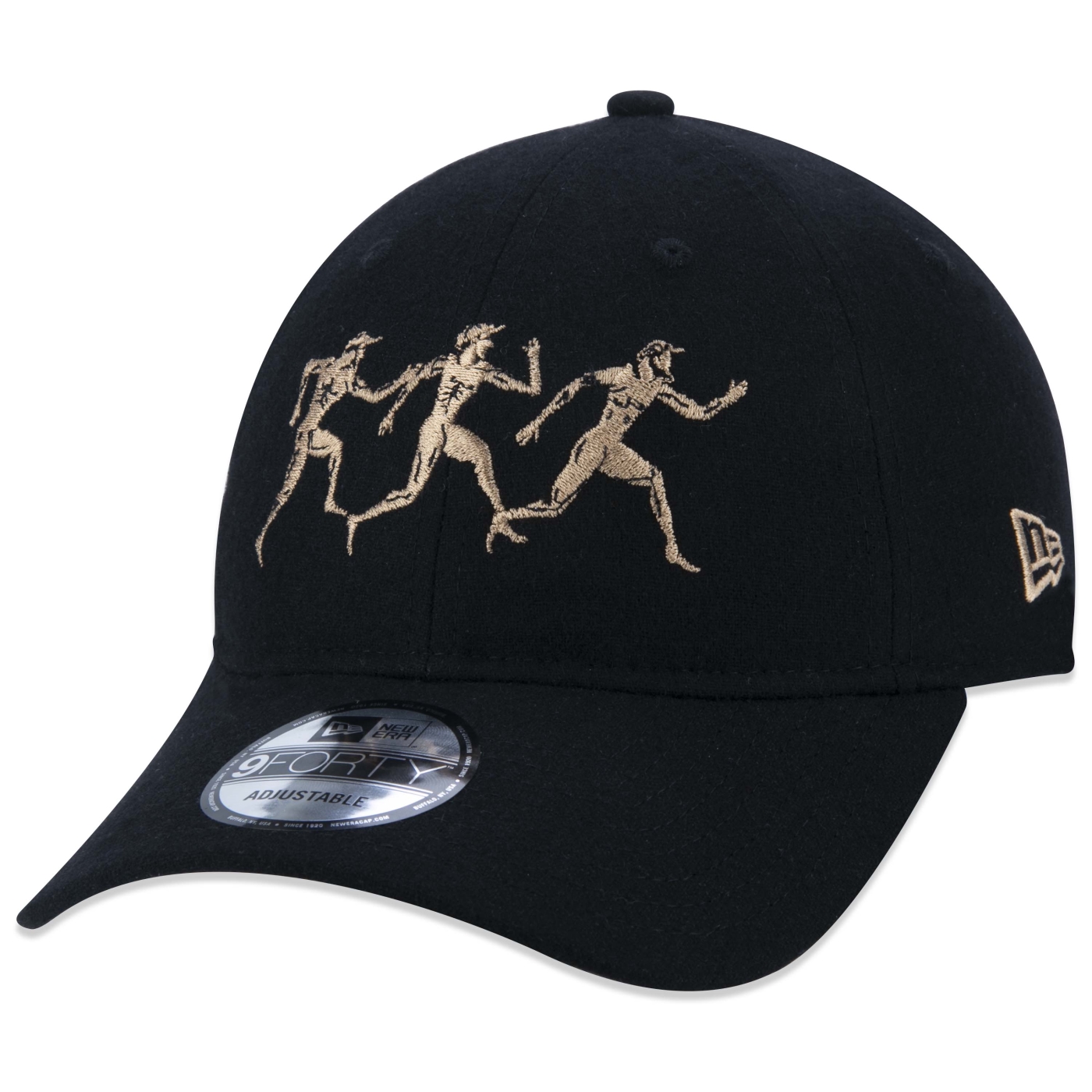 Bone New Era 9FORTY Desestruturado Old Culture Aba Curva Preto 1