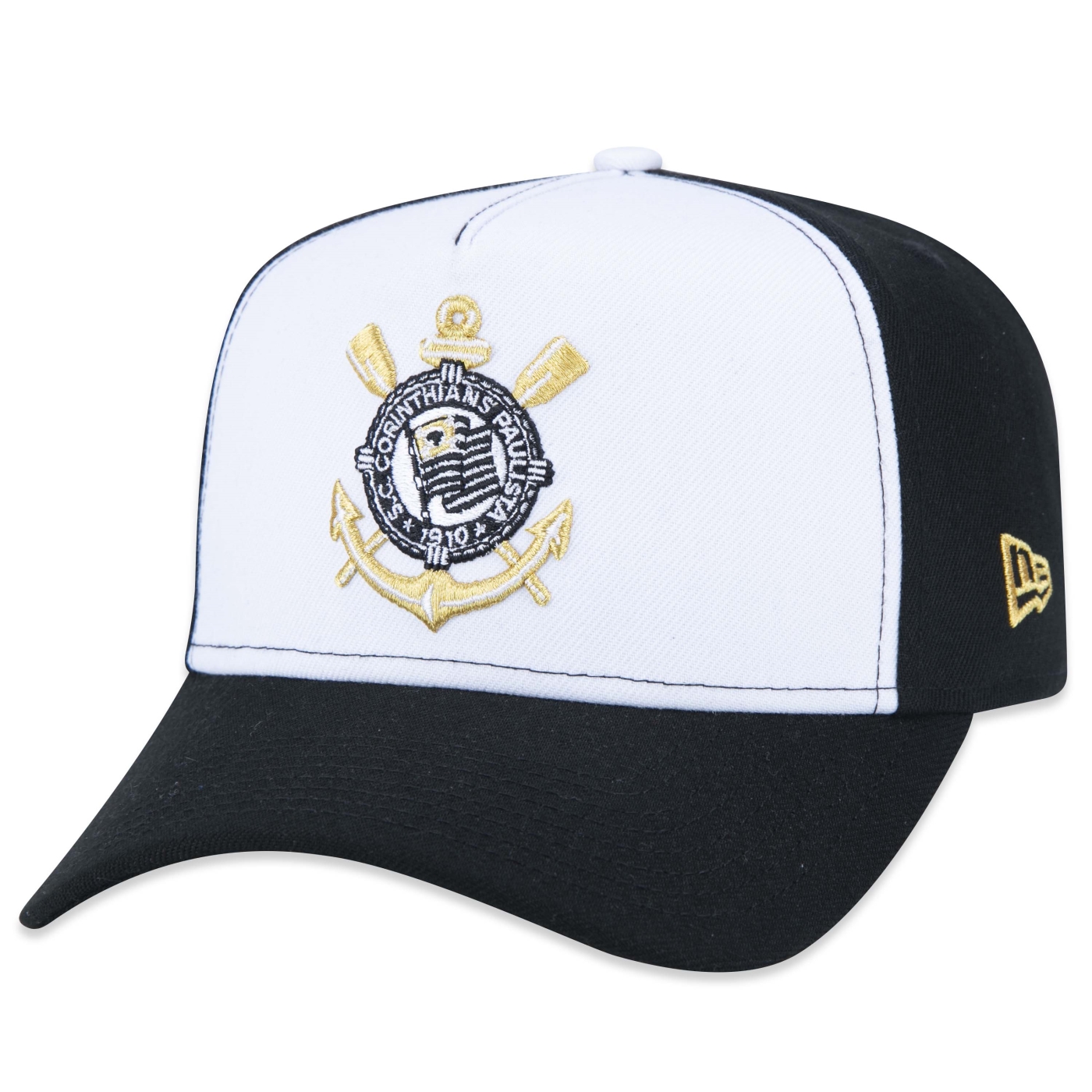 Bone New Era 9FORTY A-Frame Futebol Corinthians Branco 1