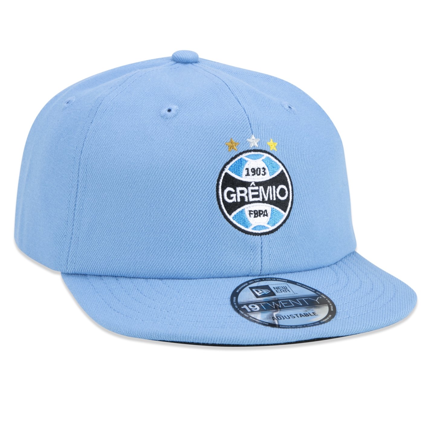 Bone New Era 19TWENTY Strapback Aba Reta Futebol Gremio Azul 3