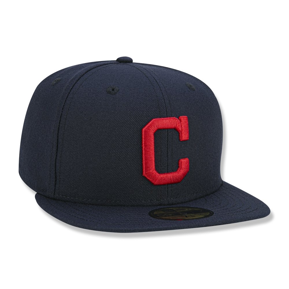 Bone New Era 59FIFTY Cleveland Indians MLB Azul 3