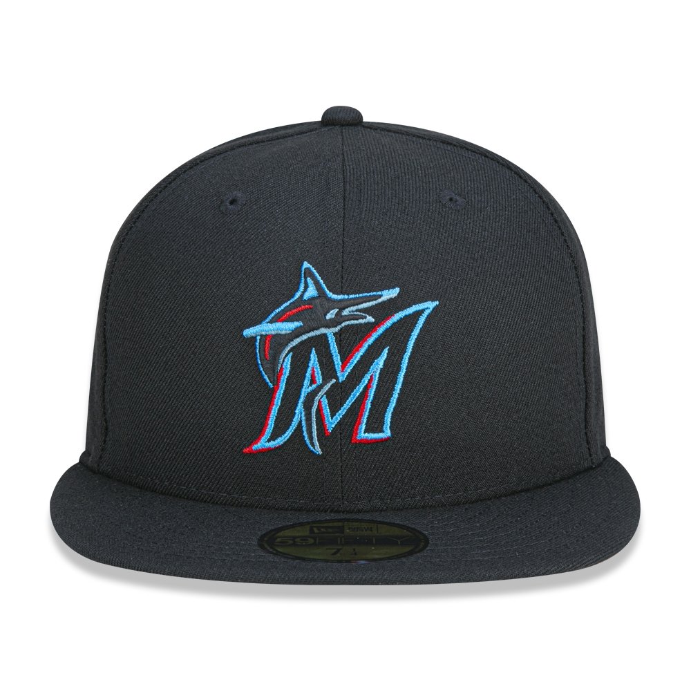 Bone New Era 59FIFTY Miami Marlins MLB Preto 2