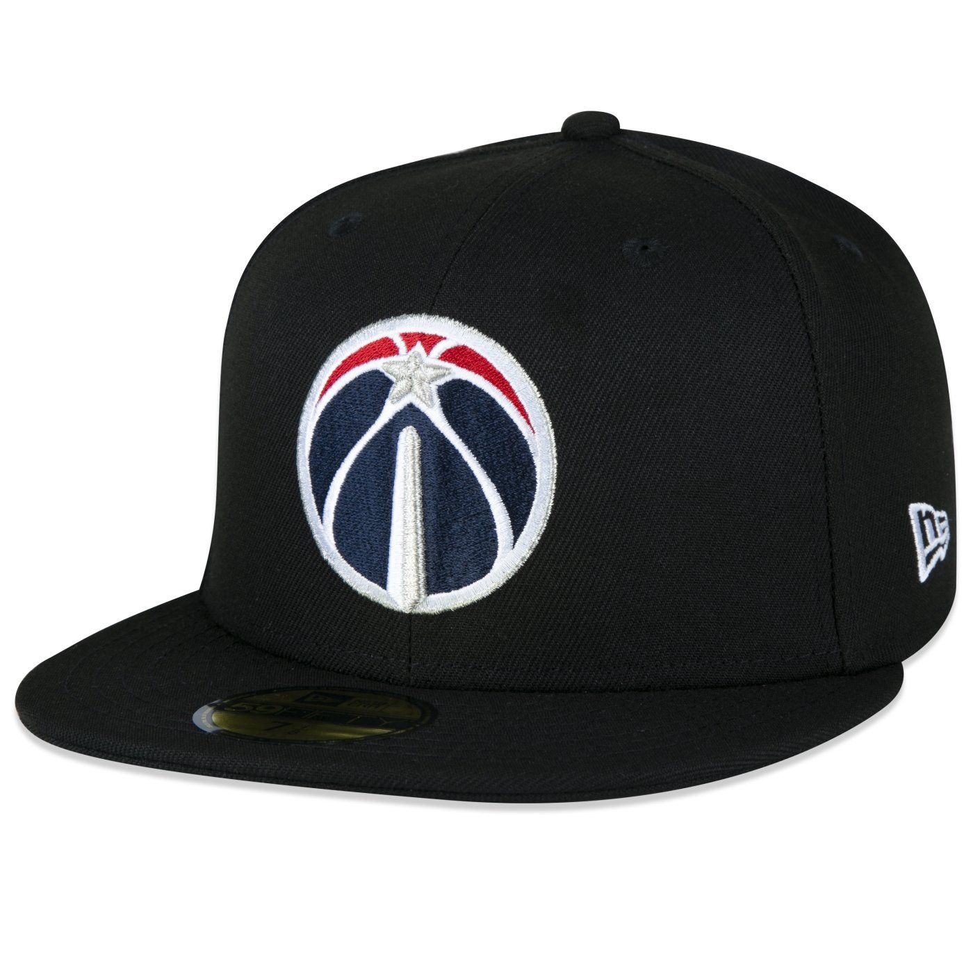 Bone New Era 59FIFTY Aba Reta NBA Washington Wizards Preto 1