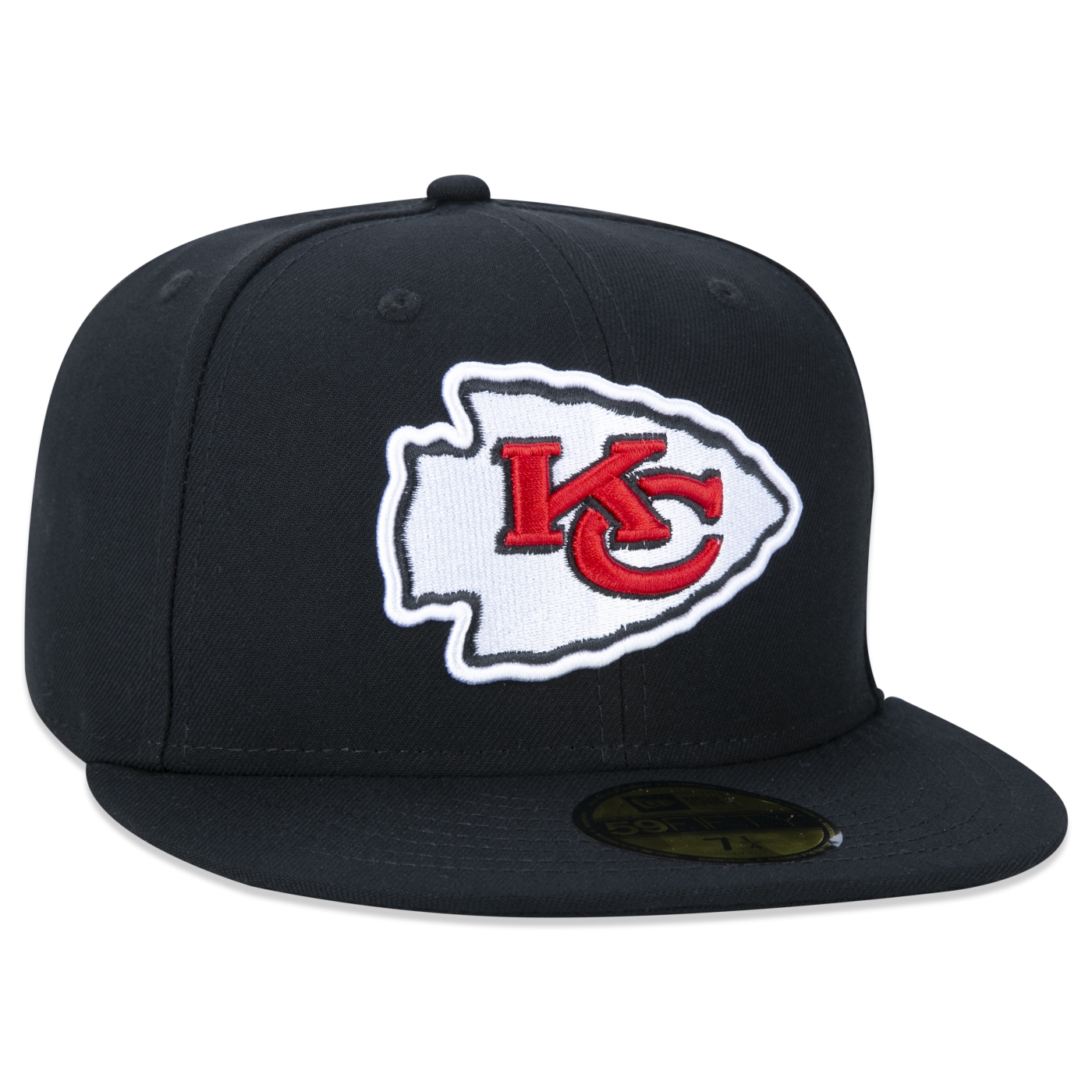 Bone New Era 59FIFTY Aba Reta NFL Kansas City Chiefs Preto 3