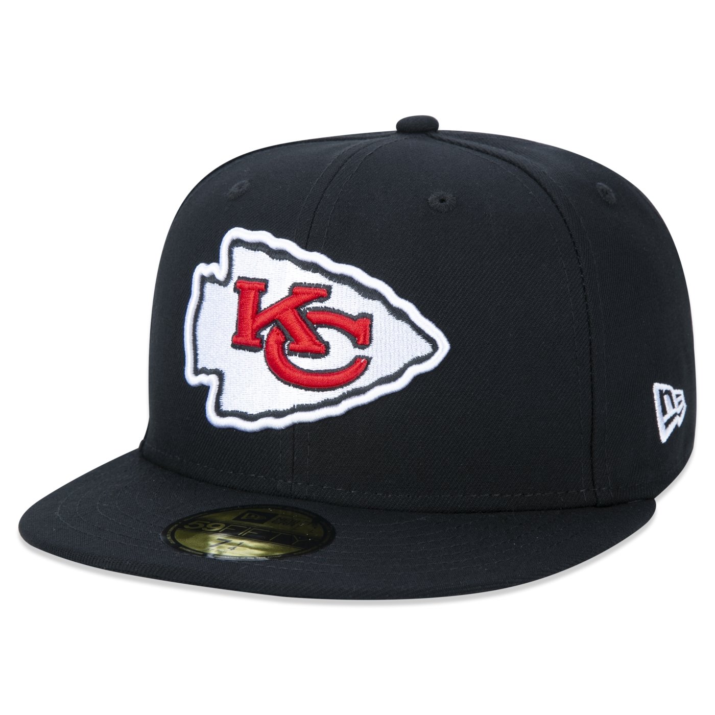 Bone New Era 59FIFTY Aba Reta NFL Kansas City Chiefs Preto 1