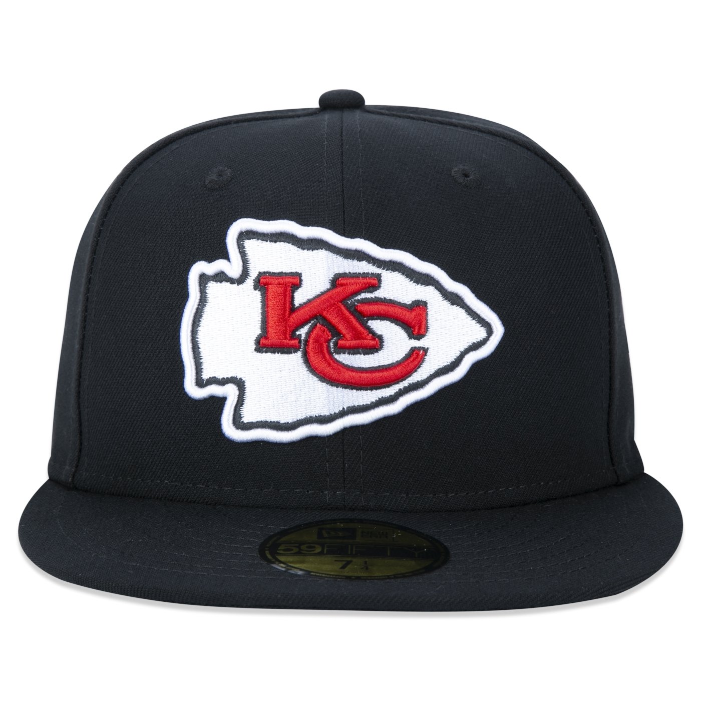 Bone New Era 59FIFTY Aba Reta NFL Kansas City Chiefs Preto 2