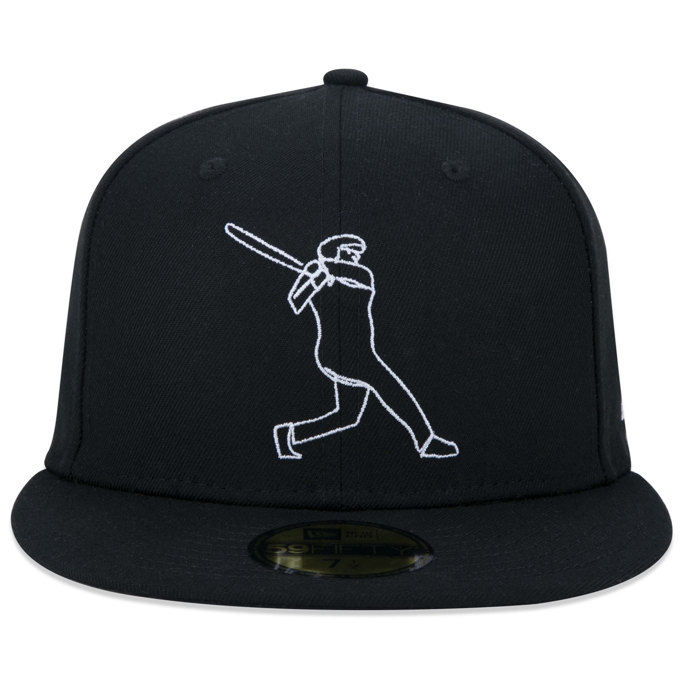 Bone New Era 59FIFTY Core Fitted Aba Reta Preto 2