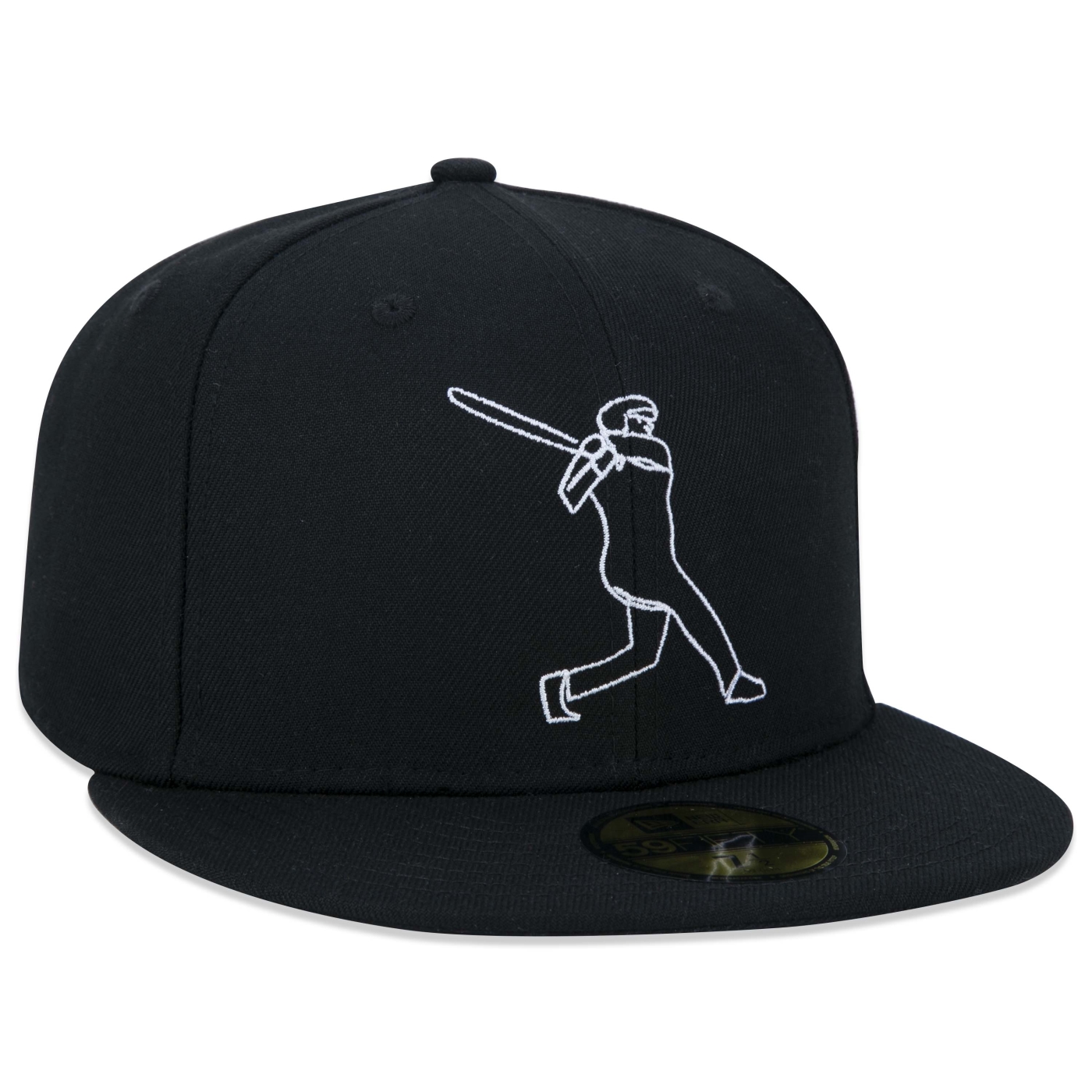 Bone New Era 59FIFTY Core Fitted Aba Reta Preto 3