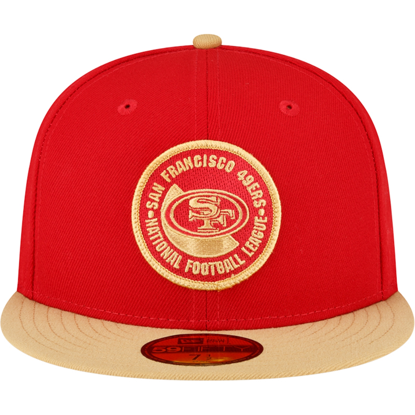 Bone New Era 59FIFTY Fitted San Francisco 49ers Sideline 2023 Team Patch Vermelho 3