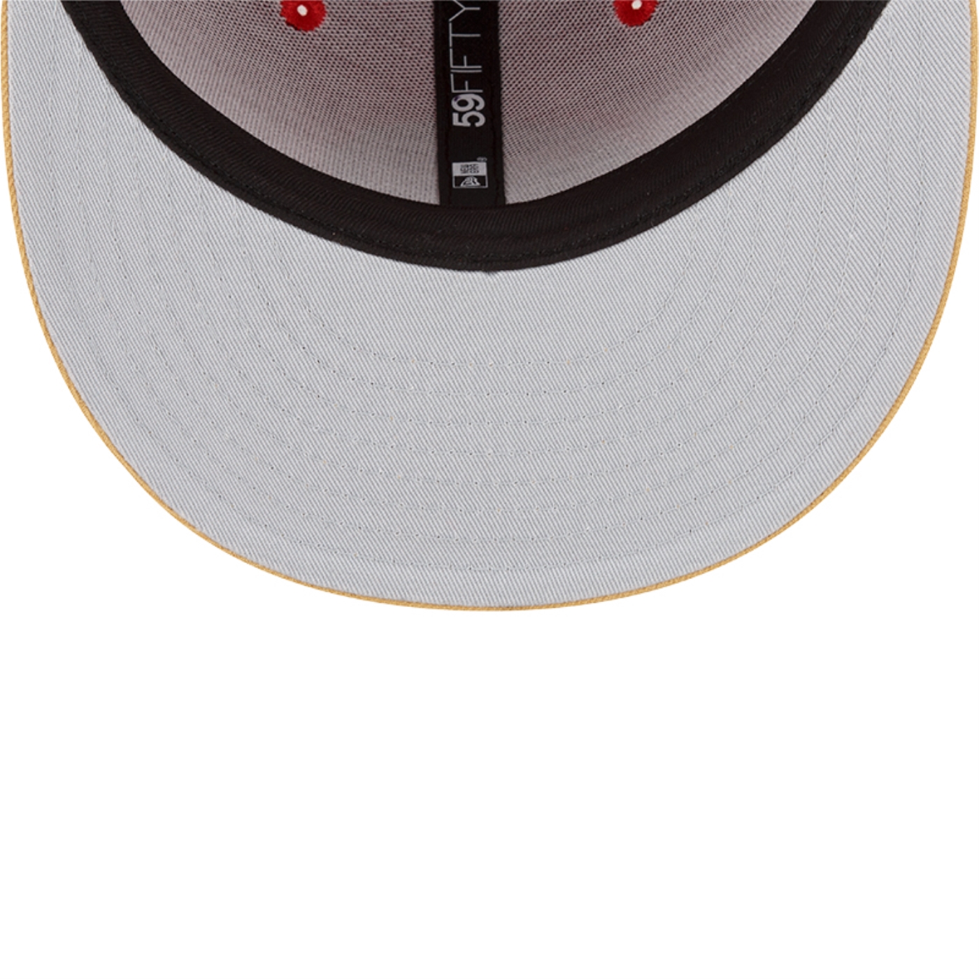 Bone New Era 59FIFTY Fitted San Francisco 49ers Sideline 2023 Team Patch Vermelho 7