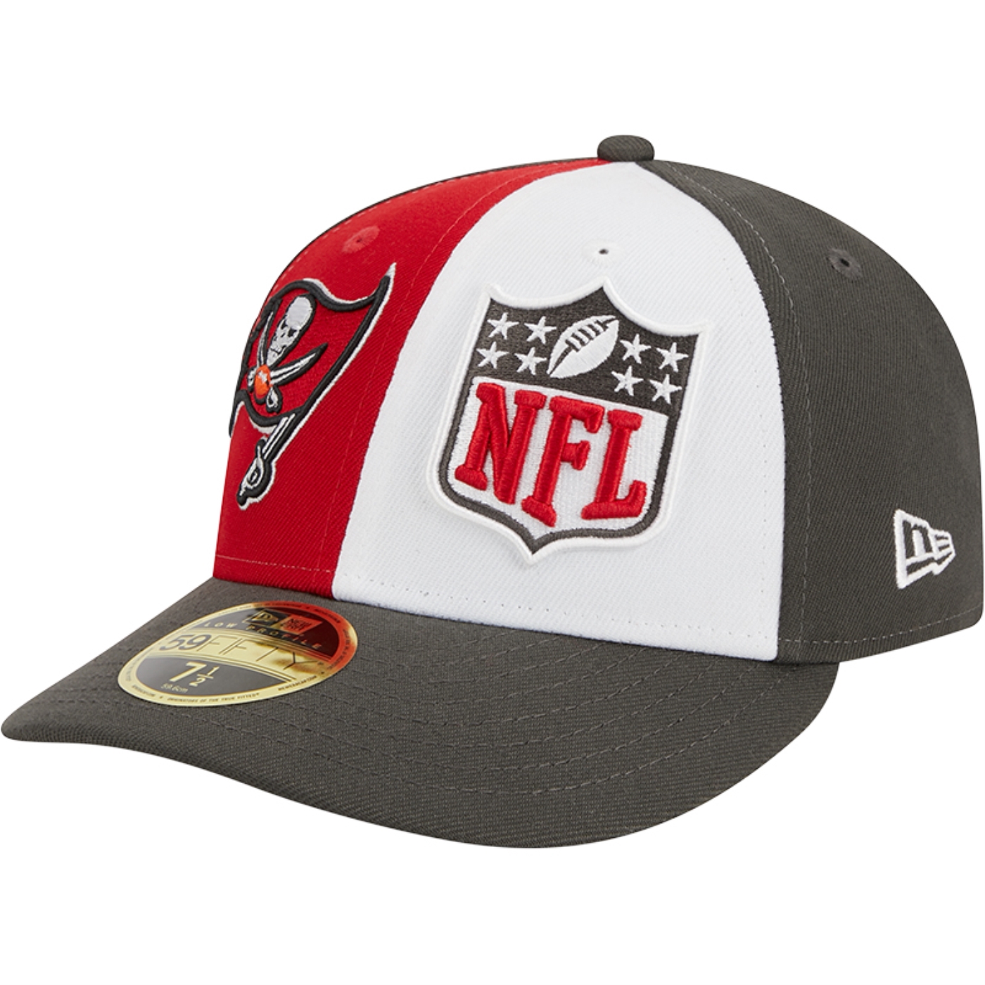 Bone New Era 59FIFTY Fitted Low Profile Tampa Bay Buccaneers Sideline 2023 Branco 1