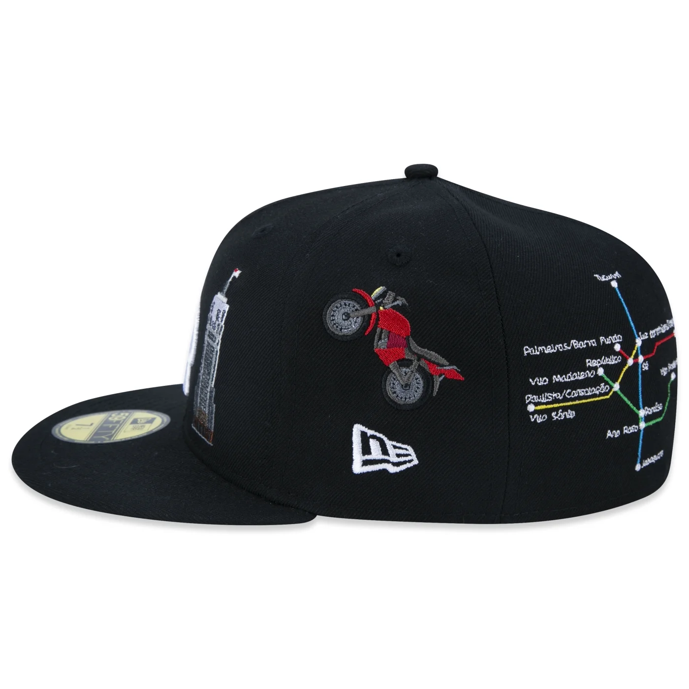 Bone New Era 59FIFTY Fitted Cidade de Sao Paulo Core Preto 8