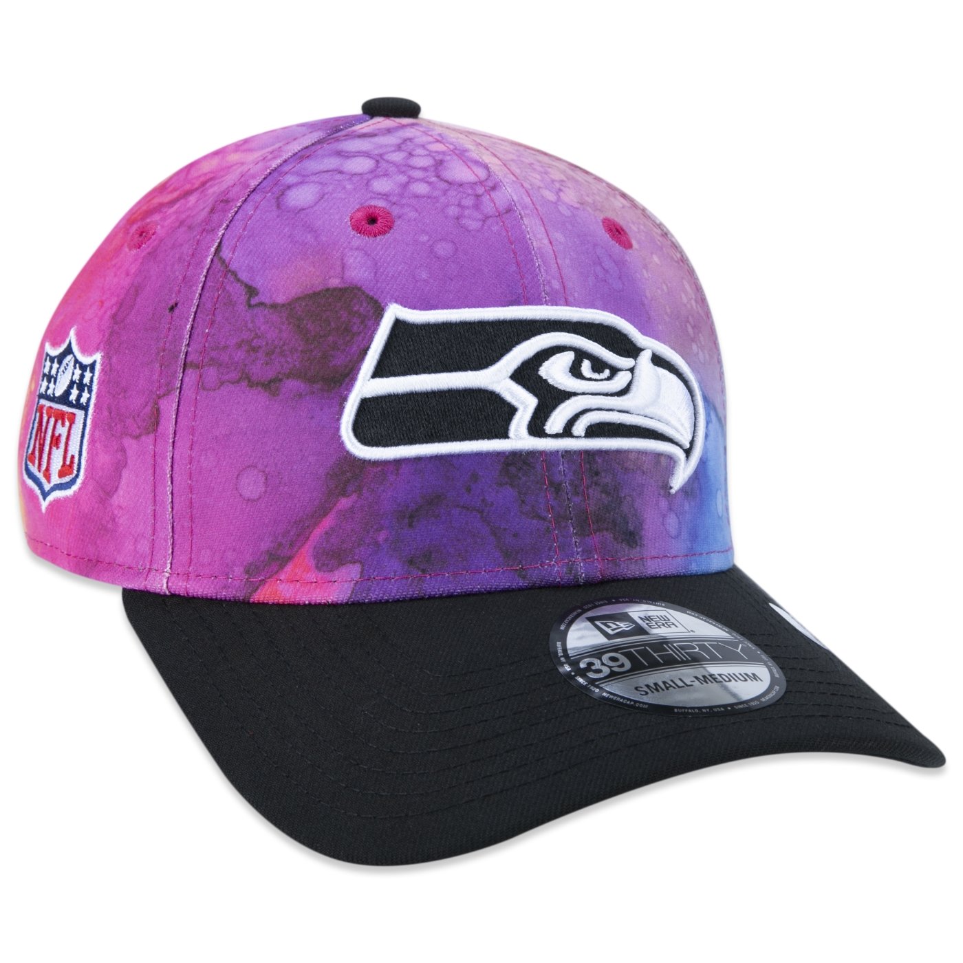 Boné New Era 39THIRTY Seattle Seahawks Crucial Catch 2022 Stretch Fit Aba Curva