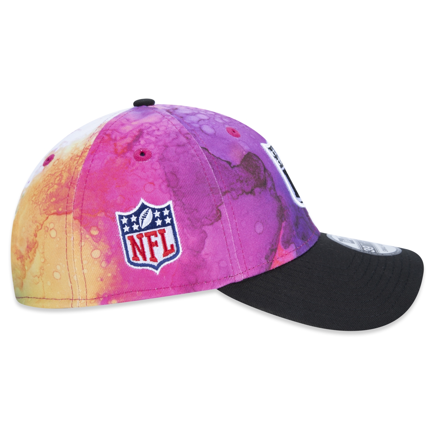 Bone New Era 39THIRTY NFL Shield Crucial Catch 2022 Stretch Fit Multicores 5