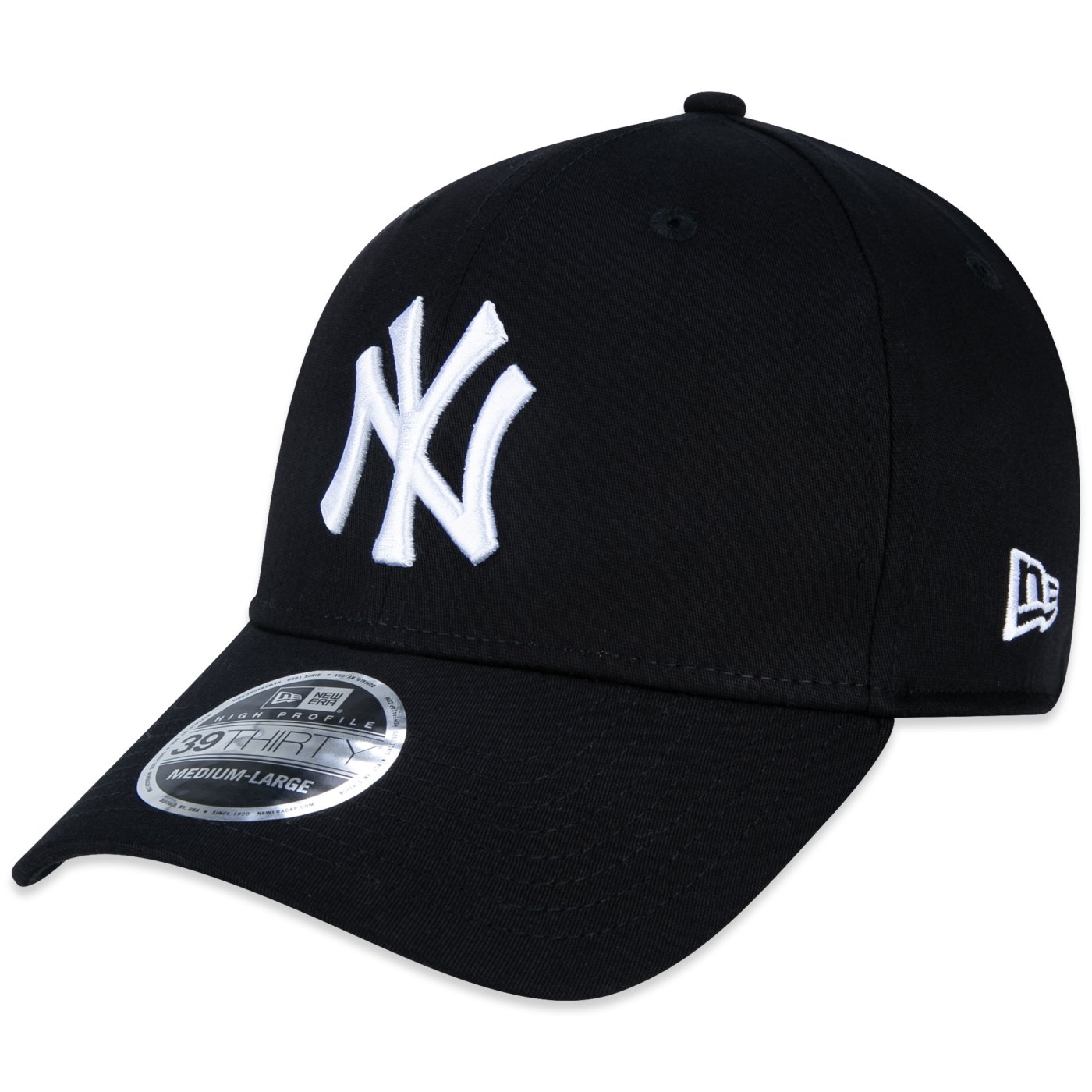 Bone New Era 39THIRTY MLB New York Yankees Preto 1