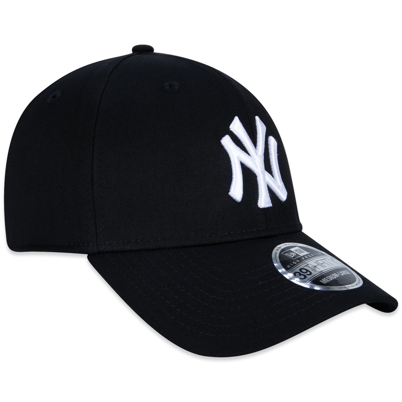 Bone New Era 39THIRTY MLB New York Yankees Preto 2