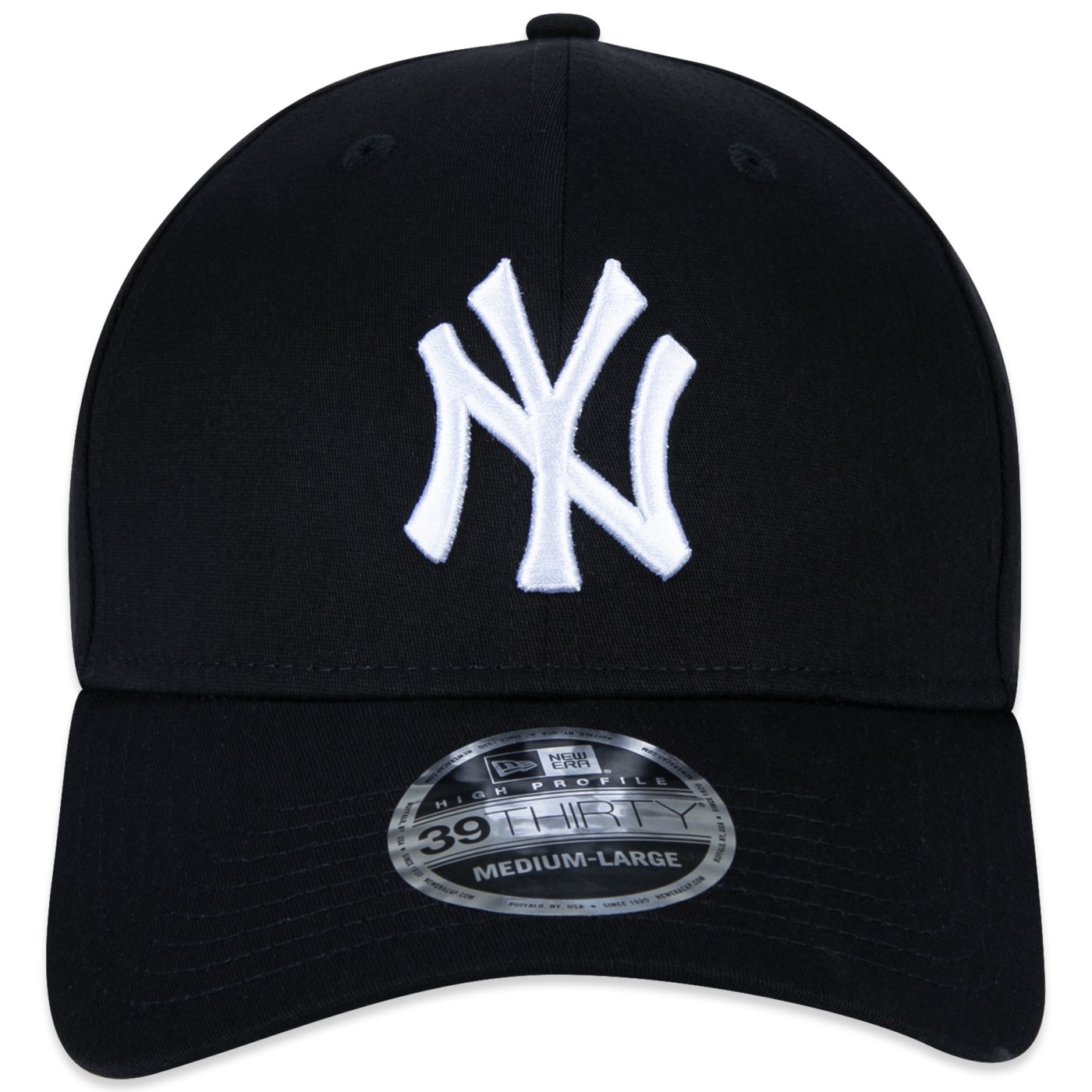 Bone New Era 39THIRTY MLB New York Yankees Preto 3
