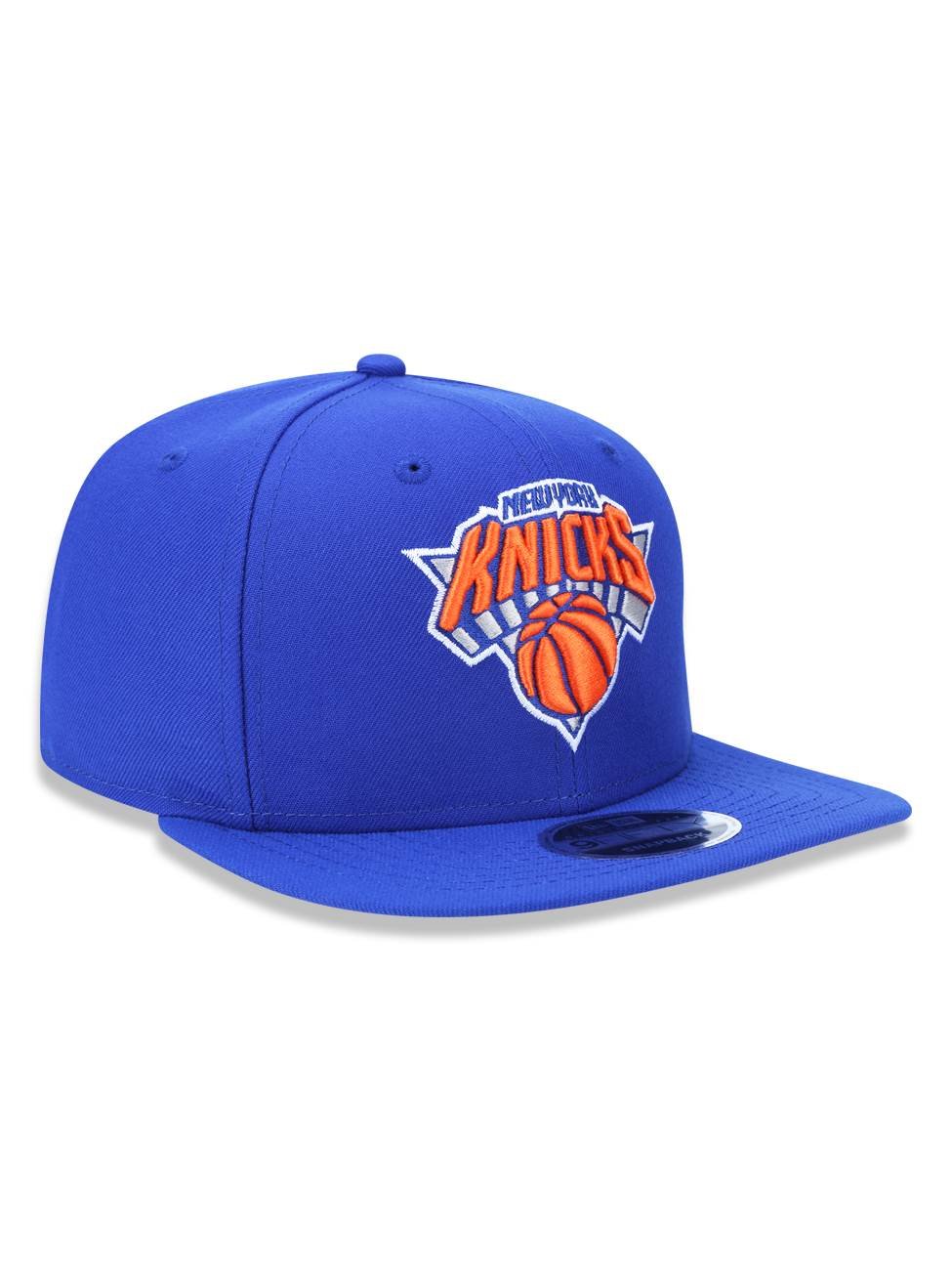 Bone New Era 9FIFTY Original Fit NBA New York Knicks Team Color Azul 3