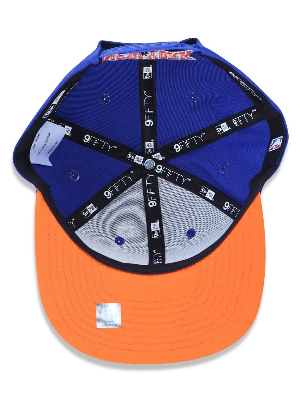 Bone New Era 9FIFTY Original Fit NBA New York Knicks Team Color Azul 5