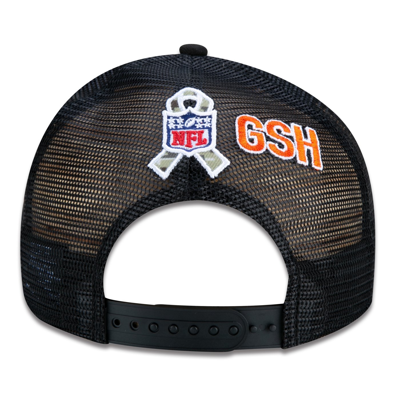 Boné New Era 9FIFTY Trucker Chicago Bears Salute To Service NFL Snapback Aba Reta Snapback Preto 4