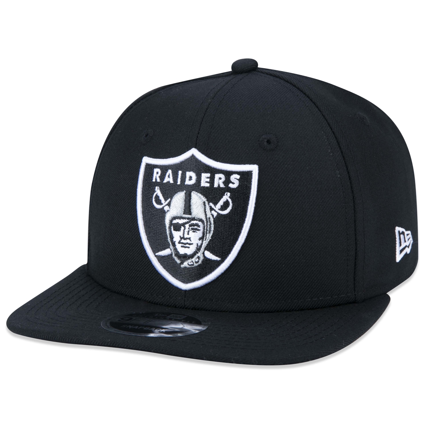 Bone New Era 9FIFTY Original Fit Snapback NFL Las Vegas Raiders Aba Reta Preto Preto 1