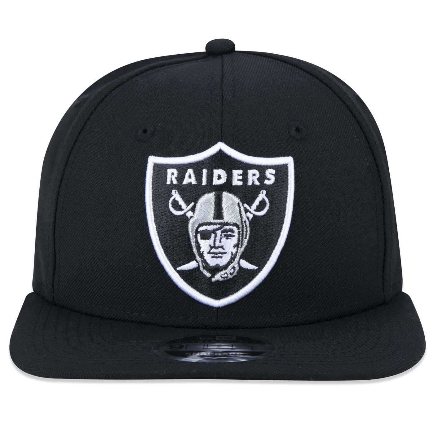 Bone New Era 9FIFTY Original Fit Snapback NFL Las Vegas Raiders Aba Reta Preto Preto 2