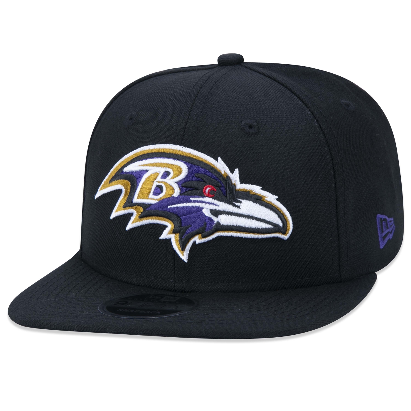 Bone New Era 9FIFTY Original Fit Snapback NFL Baltimore Ravens Aba Reta Preto Preto 1