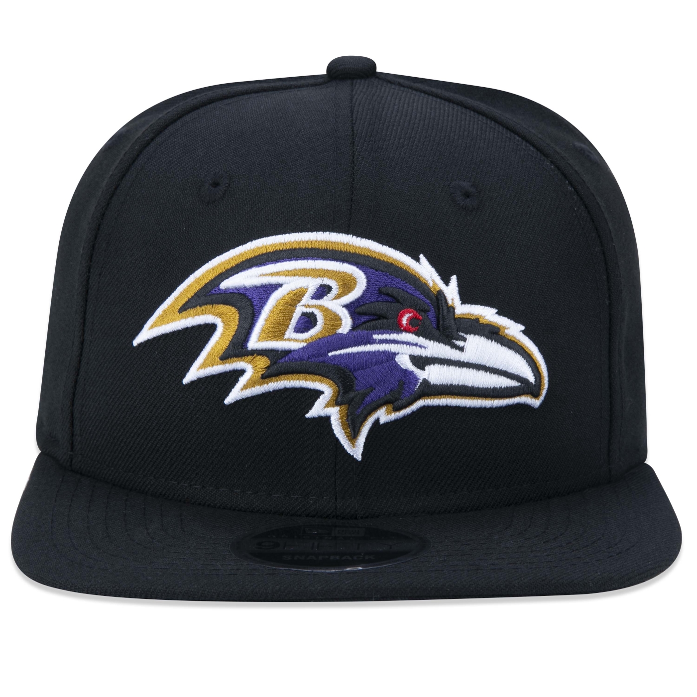 Bone New Era 9FIFTY Original Fit Snapback NFL Baltimore Ravens Aba Reta Preto Preto 2