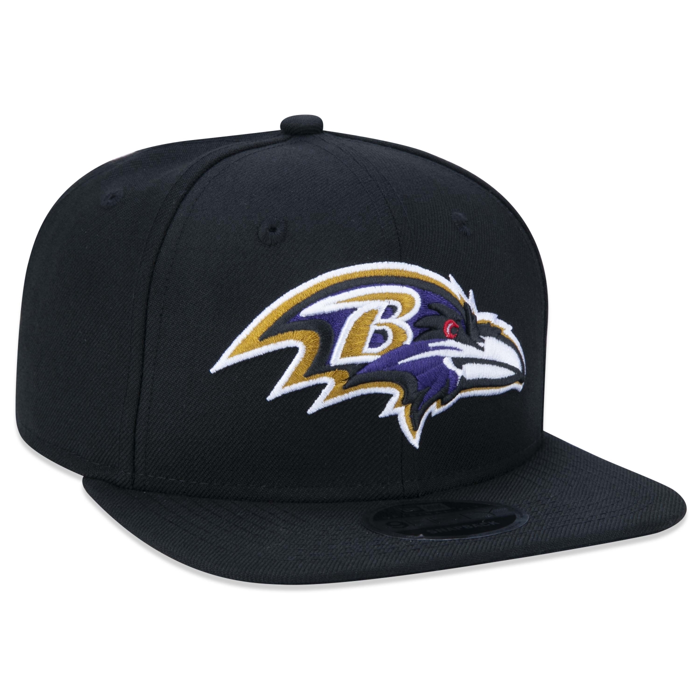 Bone New Era 9FIFTY Original Fit Snapback NFL Baltimore Ravens Aba Reta Preto Preto 3