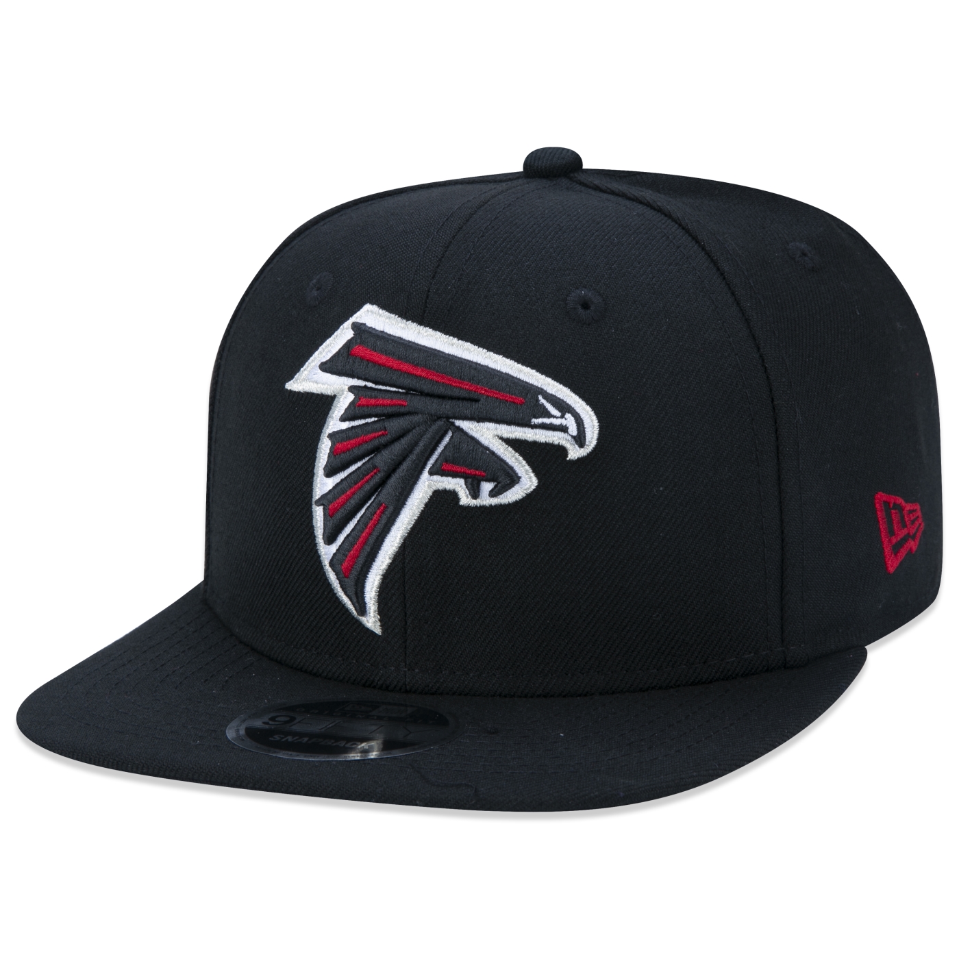 Bone New Era 9FIFTY Original Fit Snapback NFL Atlanta Falcons Aba Reta Preto Preto 1