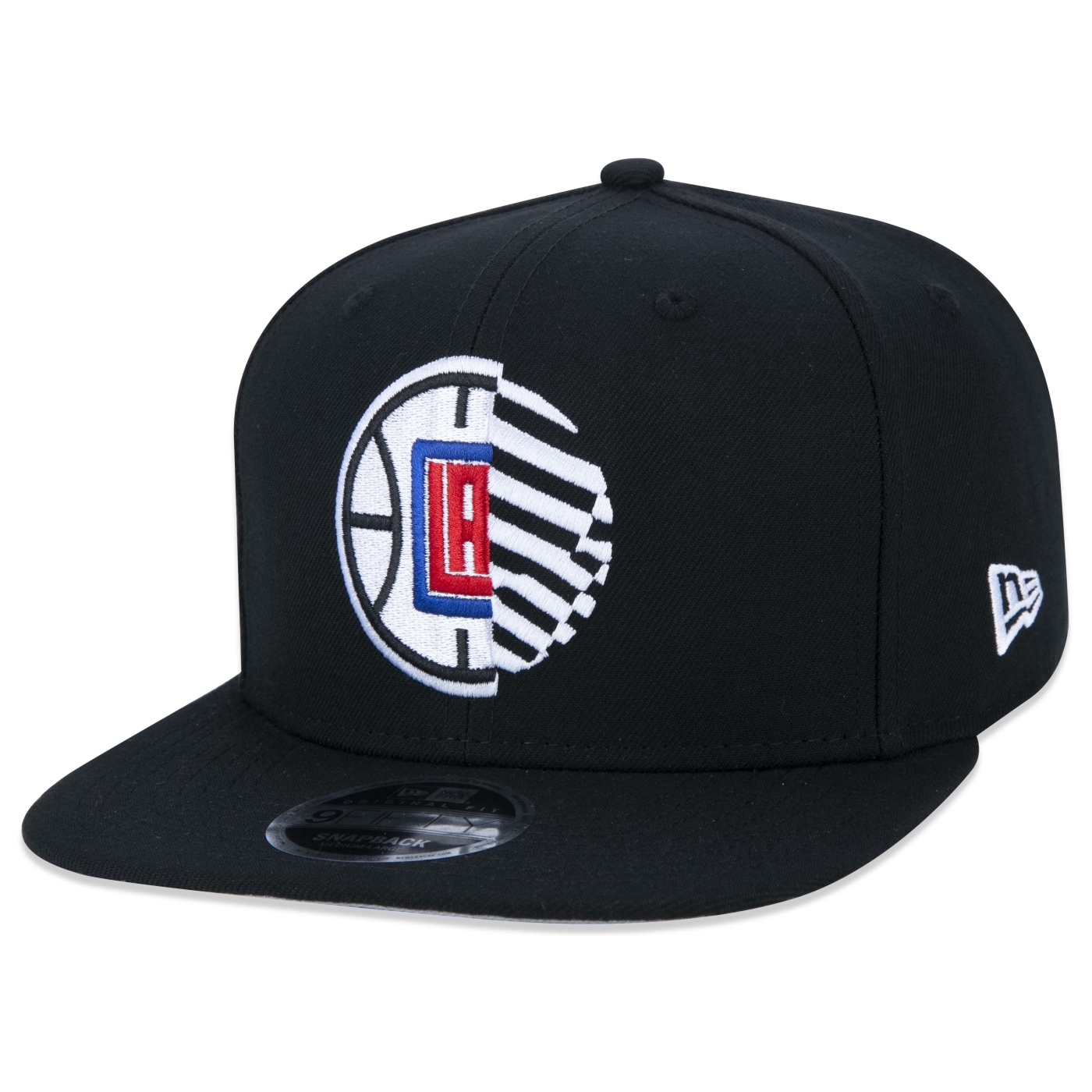 Bone New Era 9FIFTY Original Fit Snapback NBA NETO 78 Los Angeles Clippers Aba Reta Preto Preto 1