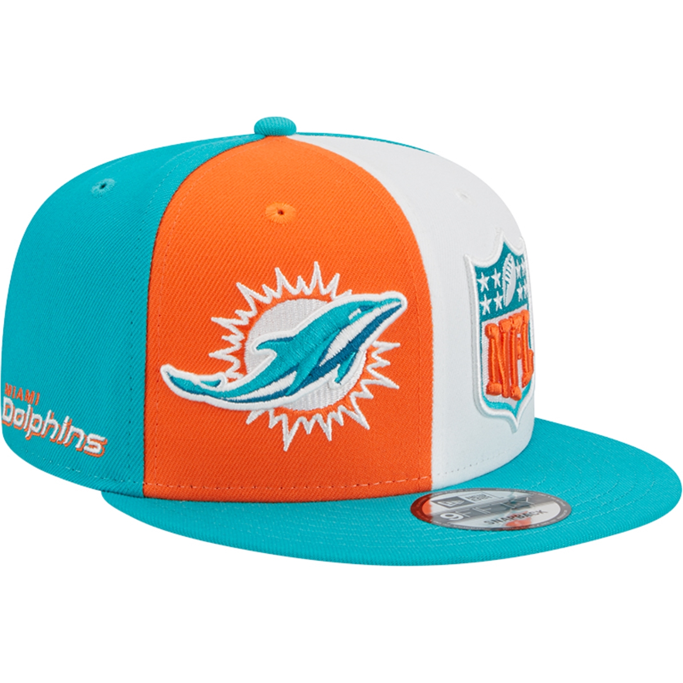 Bone New Era 9FIFTY Miami Dolphins Sideline 2023 Branco 2