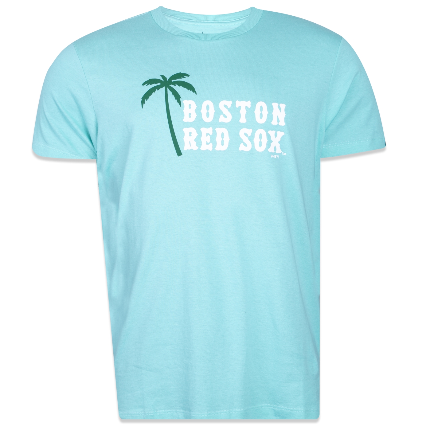 Camiseta New Era Slim MLB Boston Red Sox Vacation Manga Curta Verde Verde 1