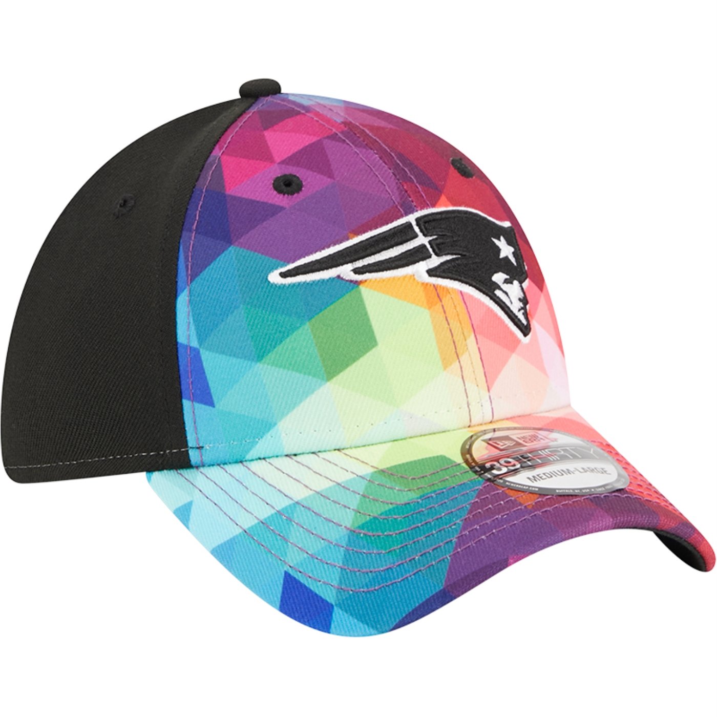 Bone New Era 39THIRTY Stretch Fit NFL Crucial Catch 2023 New England Patriots Multicores 1