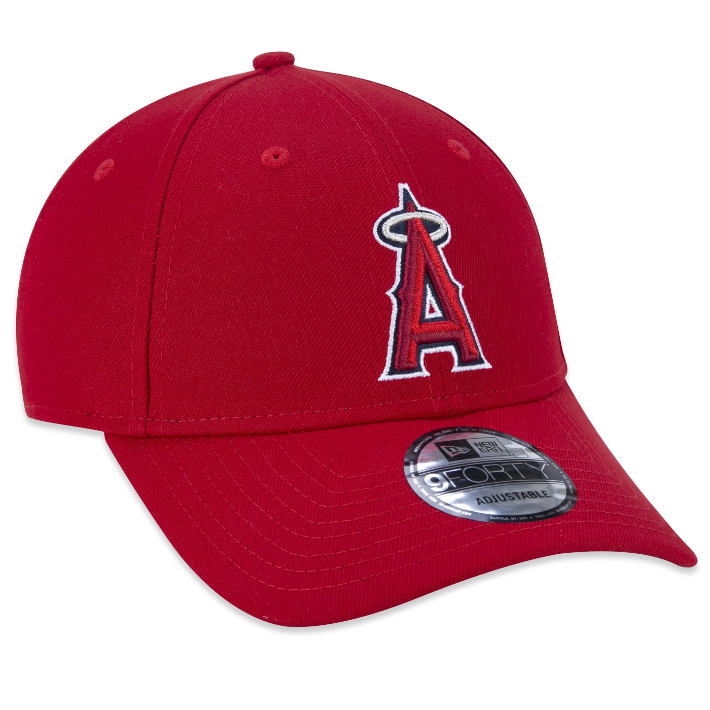 Bone New Era 9FORTY Snapback MLB Los Angeles Angels Aba Curva Vermelho Vermelho 3